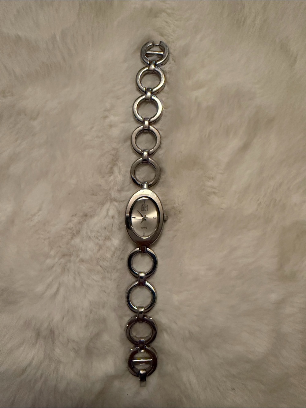 Avon Silver-Tone Link Bracelet Watch